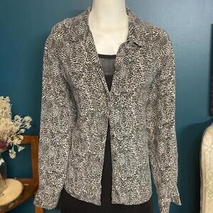 Vintage Kara 100% Silk Button Up Blouse size L (fits like M)